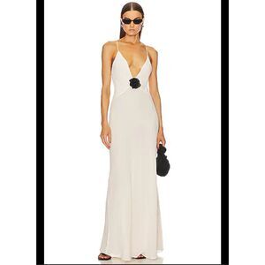 Helsa Sheer Deep V Long Slip Dress - SOLD OUT!